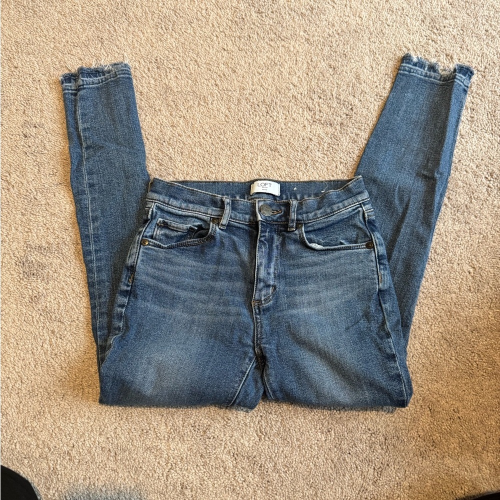 LOFT Women's Classic Blue Skinny Jeans